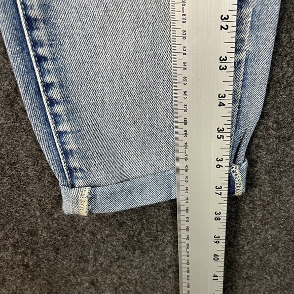KanCan Jeans Women’s XS Blue High Rise Cuffed Paper Bag Mom Relaxed Fit - Picture 6 of 15